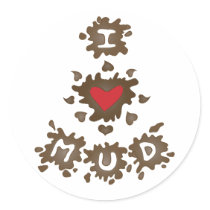 I Heart Mud Sticker