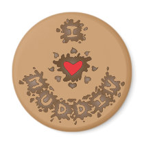 I Heart Muddin Refrigerator Magnet