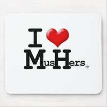 I Heart Mushers mousepads