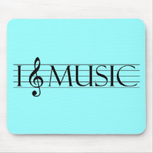i heart music 2 mousepads