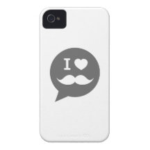 I heart mustache iPhone 4 cases