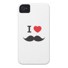 I Heart Mustache iPhone 4 Covers