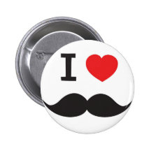 I Heart Mustache Pin