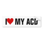I [Heart] MY ACD Bumper Sticker