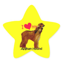 I heart my Afghan Hound Stickers