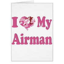 I Heart My Airman Greeting Cards