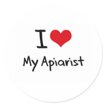 I heart My Apiarist Round Sticker