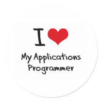 I heart My Applications Programmer Sticker