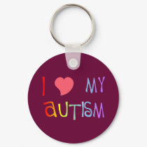 I Heart My Autism Keychain