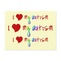 I Heart My Autism Postcard