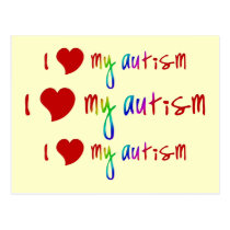 I Heart My Autism Postcard