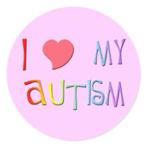 I Heart My Autism Stickers