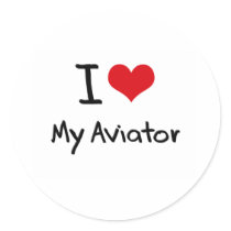 I heart My Aviator Sticker
