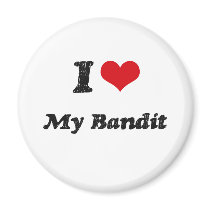 I heart My Bandit Refrigerator Magnets