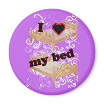 I Heart My Bed magnets by incurablehippie I Heart My Bed magnets