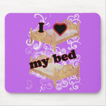 I Heart My Bed mousepads by incurablehippie I Heart My Bed mousepads