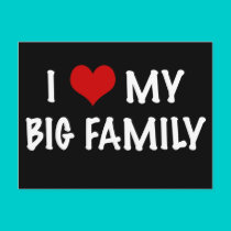 I Heart My Big Family postcards by Scrappintwins I Heart My Big Family postcards