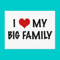 I Heart My Big Family postcards by Scrappintwins I Heart My Big Family postcards