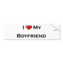 I (heart) my boyfriend  Bumper Sticker