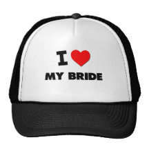 I Heart My Bride Trucker Hats