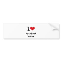 I heart My Cabinet Maker Bumper Sticker