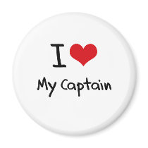 I heart My Captain Fridge Magnets