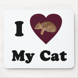 I Heart My Cat Mousepad mousepad