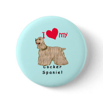 I Heart My Cocker Spaniel Pinback Button