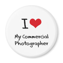 I heart My Commercial Photographer Refrigerator Magnet
