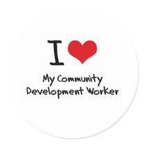 I heart My Community Development Worker Stickers