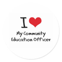 I heart My Community Education Officer Stickers