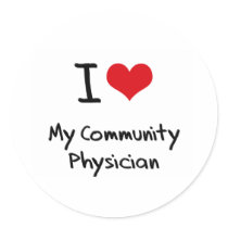 I heart My Community Physician Sticker