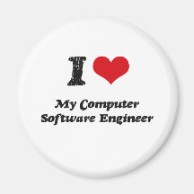 I heart My Computer Software Engineer Refrigerator Magnet