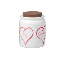 I Heart My Cookies Candy Jars
