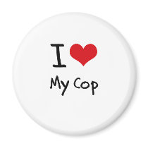 I heart My Cop Magnets