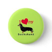 I Heart My Dachshund Buttons