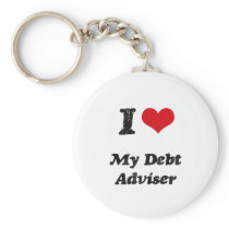 I heart My Debt Adviser Keychains