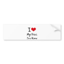 I heart My Disc Jockey Bumper Stickers