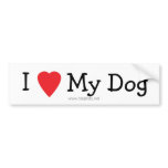 I *Heart* My Dog Bumper Sticker