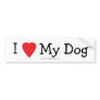 I *Heart* My Dog Bumper Sticker