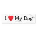 I *Heart* My Dog bumper stickers by helpfido I *Heart* My Dog bumper stickers