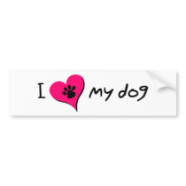 I [heart] My Dog bumper stickers