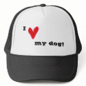 I Heart My Dog! hats