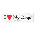 I *Heart* My Dog(s) bumper stickers by helpfido I *Heart* My Dog(s) bumper stickers