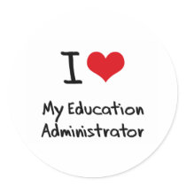 I heart My Education Administrator Sticker