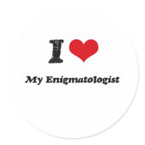 I heart My Enigmatologist Sticker