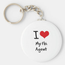 I heart My Fbi Agent Keychain