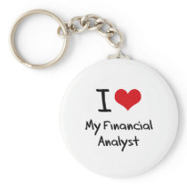 I heart My Financial Analyst Key Chain