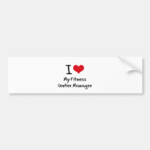 I heart My Fitness Center Manager Bumper Stickers