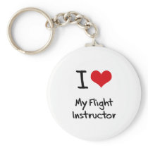 I heart My Flight Instructor Keychain